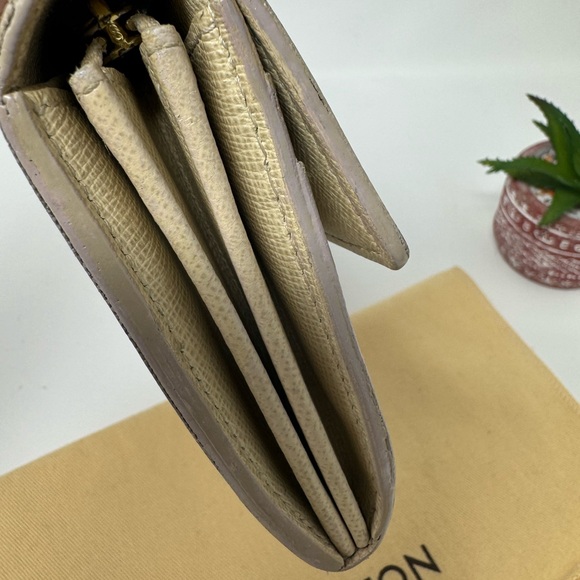 10273 Louis Vuitton Damier Azur Portefeuille Sarah Long Bifold Wallet - Picture 6 of 14